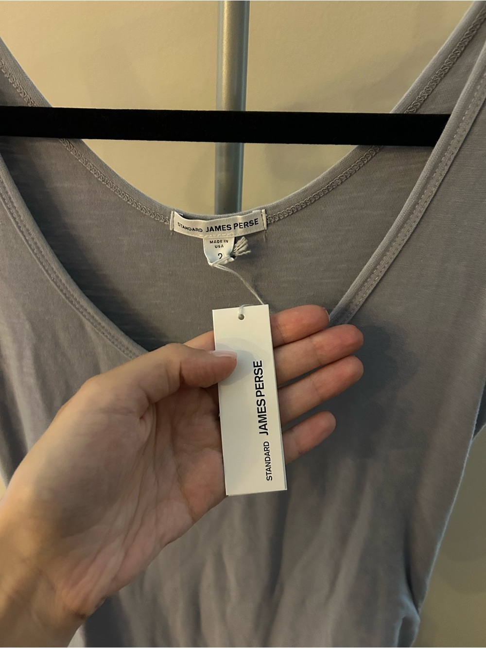 James Perse Sleeveless Scoop-Neck Light Gray Tank Dress - Picture 3 of 4